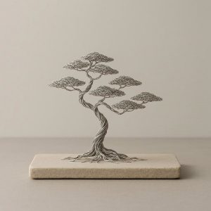 30 Bonsai Style Wire Tree Sculpture - Zen Minimalist Sculpture